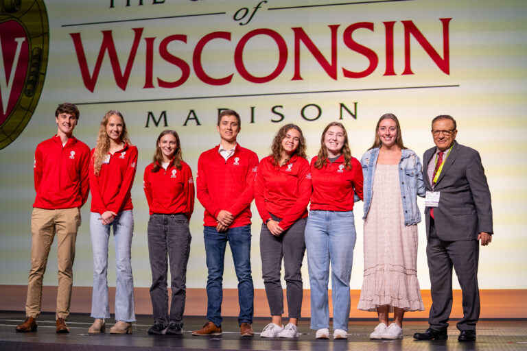 Wisconsin-Madison Team with Lauren and Hanna General Session Annoucement