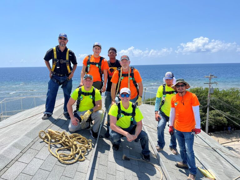 Student Team with Josh and Edy on Roatan project – Copy